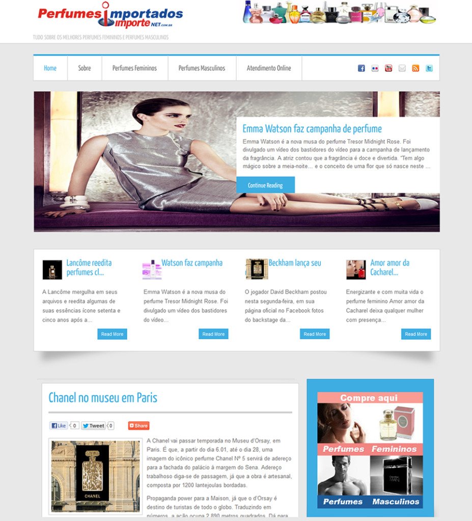 Otimização de site para loja virtual Importenet
